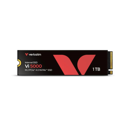 VERBATIM SSD Vi5000 Internal PCIe NVMe M.2 SSD 1TB , W 4500/ R 5000 MB/s VERBATIM SSD Vi5000 Internal PCIe NVMe M.2 SSD 1TB , W 4500/ R 5000 MB/s