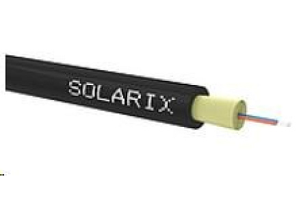 DROP1000 kabel Solarix, 2vl 9/125, 3,5mm, LSOH, černý, cívka 500m SXKO-DROP-2-OS-LSOH