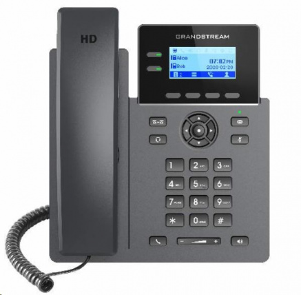 Grandstream GRP2602W [VoIP telefon - 2.21" 132 x 48 grafický,  4x SIP účet, 2x RJ45 10/100 Mbps, PoE]