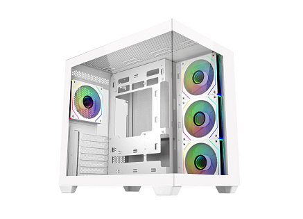 Cooler Master case Elite 681, ATX, Průhledná bočnice, 4x 120mm ARGB Fan, Bílá