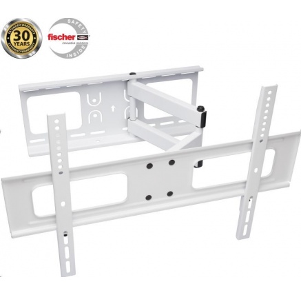 CONNECT IT Nástěnný držák TV T3BK s dvojitým ramenem, naklápěcí (±10/20°/±90°, 37" - 70", max. 50kg), bílá