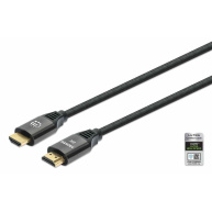 Manhattan kabel HDMI s Ethernetem, HDMI Male na Male, 2m, černá