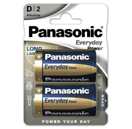Panasonic Alkalická baterie LR20EPS/2BP Everyday Power (Blistr 2 ks) Panasonic Alkalická baterie LR20EPS/2BP Everyday Power (Blistr 2 ks)