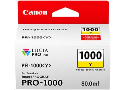 Canon CARTRIDGE PFI-1000Y žlutá pro ImagePROGRAF PRO-1000 (329 str.)