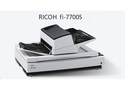 RICOH skener Fi-7700S SIMPLEX A3, color, SIMPLEX, 75ppm v barvě 300dpi, USB 3.1 , ADF 300 + ploché lože A3 (flatbed), Z: