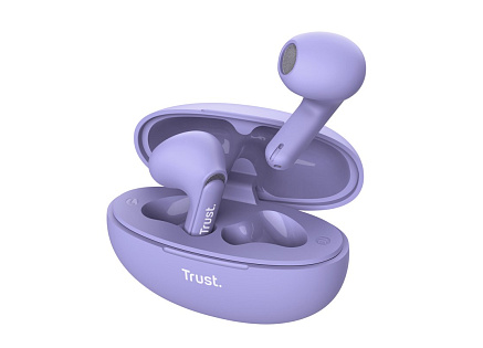 TRUST sluchátka Yavi, Bluetooth, špunty, fialová