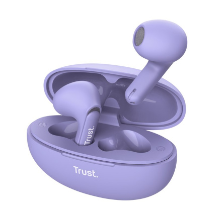 TRUST sluchátka Yavi, Bluetooth, špunty, fialová