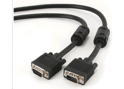 GEMBIRD Kabel VGA propojovací 1,8m, černý (HD15M/M, dvojité stínění, feritová jádra)