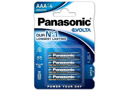 PANASONIC Alkalické baterie EVOLTA Platinum LR03EGE/4BP AAA 1,5V (Blistr 4ks)