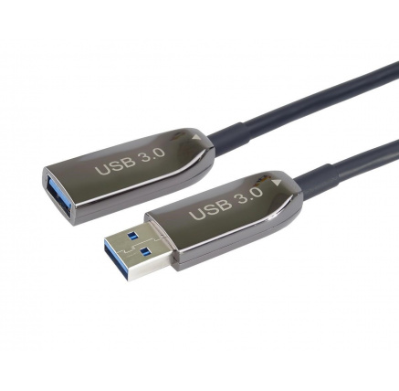 PremiumCord prodlužovací optický AOC kabel USB 3.0  A/Male - A/Female, 20m