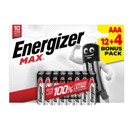 Energizer LR03/16 Max AAA 12+4 zdarma Energizer LR03/16 Max AAA 12+4 zdarma