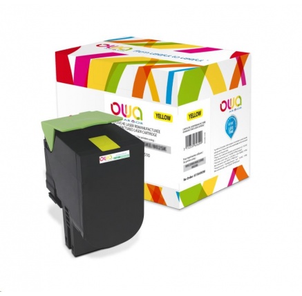 OWA Armor toner pro LEXMARK CX310, 410, 510, 2000 Stran, 80C2SY0, žlutá/yellow OWA Armor toner pro LEXMARK CX310, 410, 510, 2000 Stran, 80C2SY0, žlutá/yellow