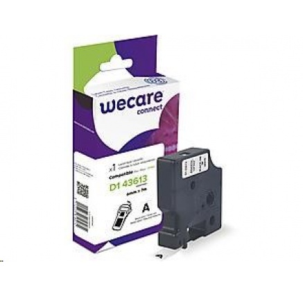 WECARE ARMOR páska pro DYMO S0720780, černá/bílá, 6mm x 7m