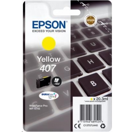 EPSON Ink bar WF-4745 Series Ink Cartridge "Klávesnice" L Yellow (1900 str.) (20,3 ml) EPSON Ink bar WF-4745 Series Ink Cartridge "Klávesnice" L Yellow (1900 str.) (20,3 ml)
