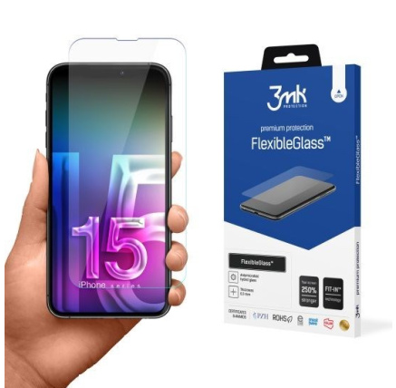 3mk hybridní sklo FlexibleGlass pro Apple iPhone 15 Pro 3mk hybridní sklo FlexibleGlass pro Apple iPhone 15 Pro