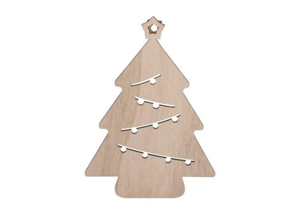 Solight LED nástěnná dekorace vánoční stromek, 24x LED, 2x AA