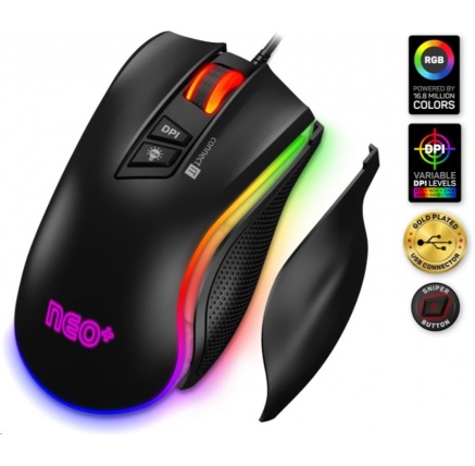 CONNECT IT NEO+ profesionální optická herní myš se softwarem, černá