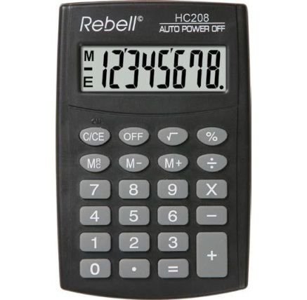 REBELL kalkulačka - HC208 - černá