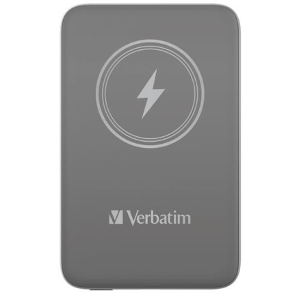 VERBATIM Powerbanka Charge 'n' Go, Magnetická, 10000 mAh, USB-C, Šedá VERBATIM Powerbanka Charge 'n' Go, Magnetická, 10000 mAh, USB-C, Šedá
