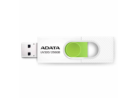 ADATA Flash Disk 256GB UV320, USB 3.2, bílo-zelená