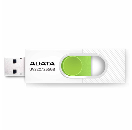 ADATA Flash Disk 256GB UV320, USB 3.2, bílo-zelená ADATA Flash Disk 256GB UV320, USB 3.2, bílo-zelená