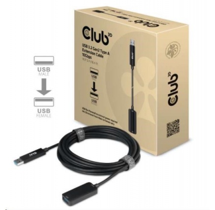Club3D Kabel prodlužovací USB 3.2 Gen2 (M/F) 10Gbps, 5m Club3D Kabel prodlužovací USB 3.2 Gen2 (M/F) 10Gbps, 5m