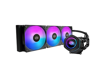 Cooler Master vodní chladič MasterLiquid Core Nex Digital 360 Black ARGB, 3x 120mm, ARGB, LGA1851, AM5, Černá