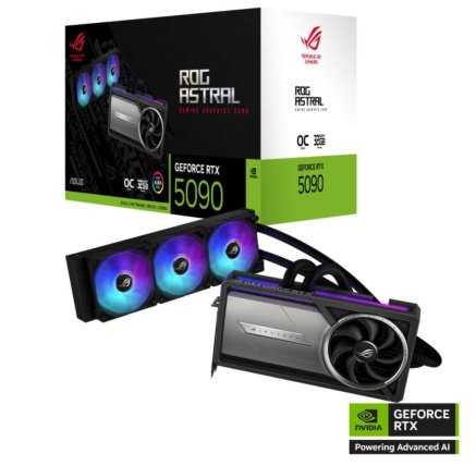 ASUS VGA NVIDIA GeForce RTX 5090 ROG ASTRAL LC 32GB OC, 32GB GDDR7, 3xDP, 2xHDMI