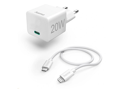 Hama set: rychlá USB nabíječka USB-C PD 20 W + kabel USB-C Lightning 1 m