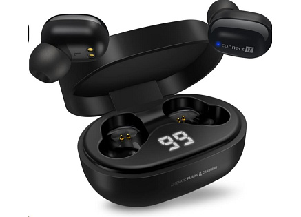 CONNECT IT True Wireless SensorTouch sluchátka do uší s mikrofonem, černá