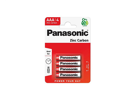 PANASONIC Zinkouhlíkové baterie Red Zinc R03RZ/4BP EU AAA 1,5V (Blistr 4ks)