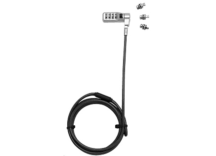DICOTA Universal Security Cable Lock,3 Exchangeable heads fits all slots, combination DICOTA Universal Security Cable Lock,3 Exchangeable heads fits all slots, combination