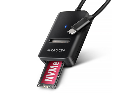 AXAGON ADM2-CM USB-C 10Gbps - M.2 NVMe & SATA SSD adaptér, kabel USB-C 10cm