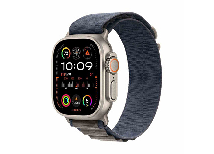 APPLE Watch Ultra 2 GPS + Cellular, 49mm Titanium Case with Blue Alpine Loop - Large
