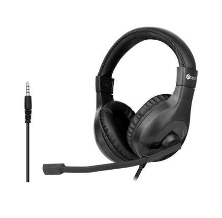 C-TECH Sluchátka MHS-05, 3,5mm jack, k PC, černá