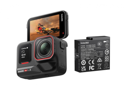 Insta360 Ace Pro 2 akční kamera, snímač 1/1,3", optika Leica, dotykový 2,5" displej, 8K při 30 FPS + akumulátor Insta360 Ace Pro 2 akční kamera, snímač 1/1,3", optika Leica, dotykový 2,5" displej, 8K při 30 FPS + akumulátor