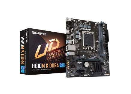 BAZAR GIGABYTE MB Sc LGA1700 H610M K DDR4, Intel H610, 2xDDR4, 1xHDMI, mATX (ROZBALENO)