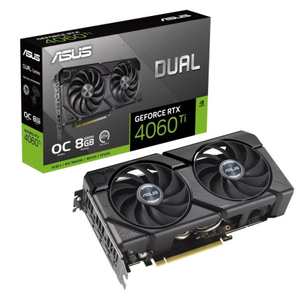 ASUS VGA NVIDIA GeForce RTX 4060 Ti DUAL OC EVO 8G, 8G GDDR6, 3xDP, 1xHDMI ASUS VGA NVIDIA GeForce RTX 4060 Ti DUAL OC EVO 8G, 8G GDDR6, 3xDP, 1xHDMI