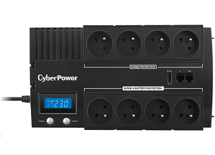 CyberPower BRICs Series II SOHO LCD UPS 700VA/420W, české zásuvky - Poškozený obal - BAZAR