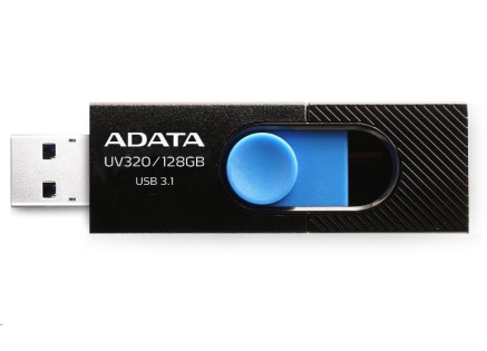 ADATA Flash Disk 32GB UV320, USB 3.1 Dash Drive, černá/modrá ADATA Flash Disk 32GB UV320, USB 3.1 Dash Drive, černá/modrá