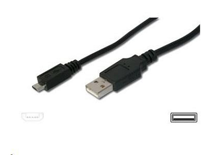 PREMIUMCORD Kabel USB 2.0 A - Micro B propojovací 1m