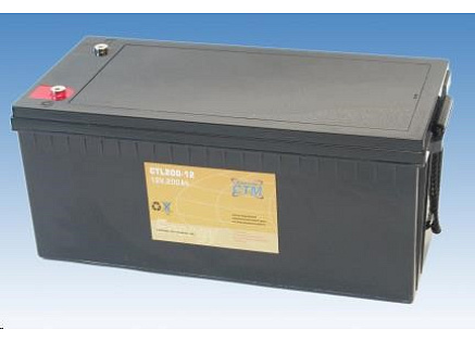 Baterie - CTM CTL 200-12 (12V/200Ah - M8), životnost 10-12let