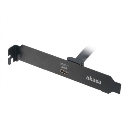AKASA adaptér MB interní, USB 3.1, PCI závorka s Type-C konektorem, 50 cm