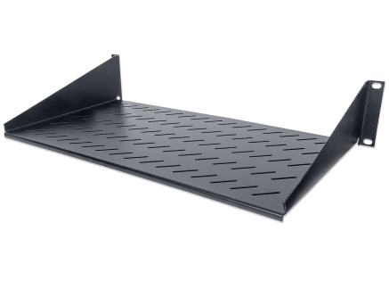 Intellinet police do racku 19", Fixed Shelf, 2U, 250mm depth, Front mounting, max load 25kg, Black