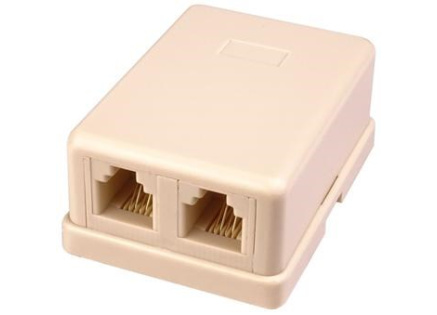 PremiumCord Telefonní zásuvka na zeď 2xRJ11 lepicí PremiumCord Telefonní zásuvka na zeď 2xRJ11 lepicí