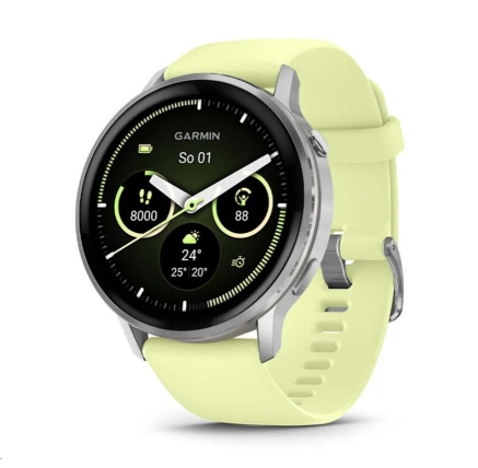 Garmin Venu® 4 - 45 mm Silver / Citron silikonový řemínek