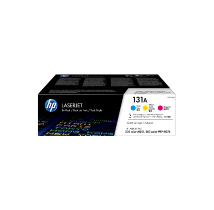 HP 131A CMY LJ Toner, 3-pack, U0SL1AM (1,800 / 1,800 / 1,800 pages)