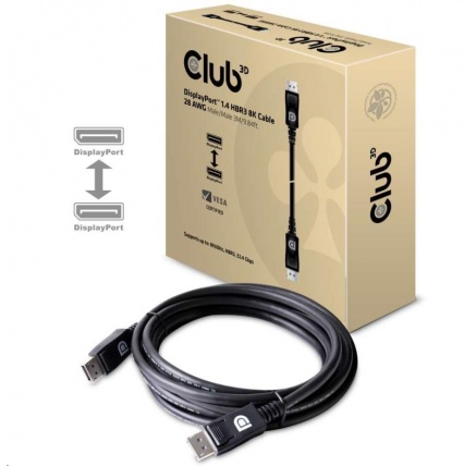 Club3D Kabel DisplayPort 1.4, HBR3, 8K60Hz (M/M), 3m