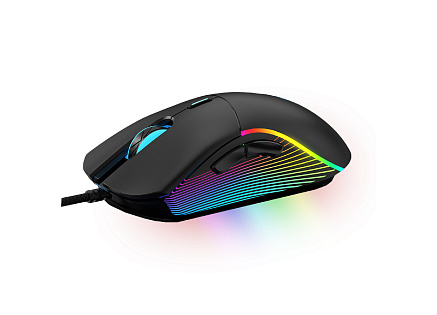 WG - Herní drátová RGB myš WG Chameleon III., RGB LED, černá