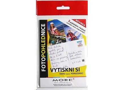 ARMOR MORE Fotopapír FOTOPOHLEDNICE 10x15 / glossy, 5 listů, photo 10x15cm